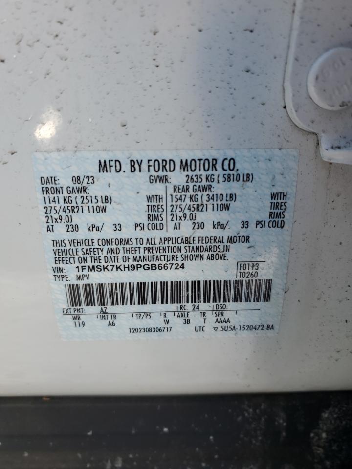 VIN 1FMSK7KH9PGB66724 2023 FORD EXPLORER no.13