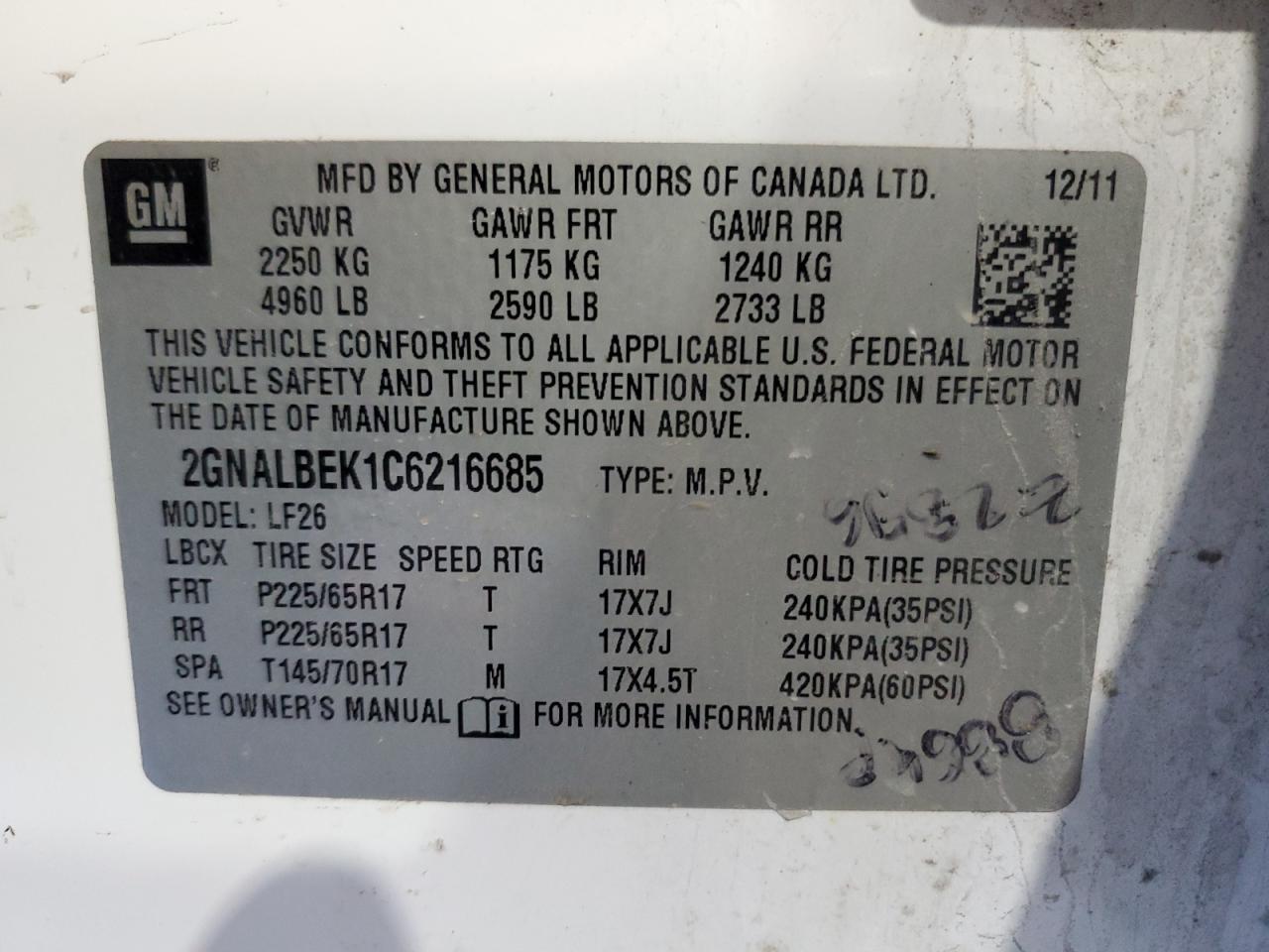 2012 Chevrolet Equinox - Image 13
