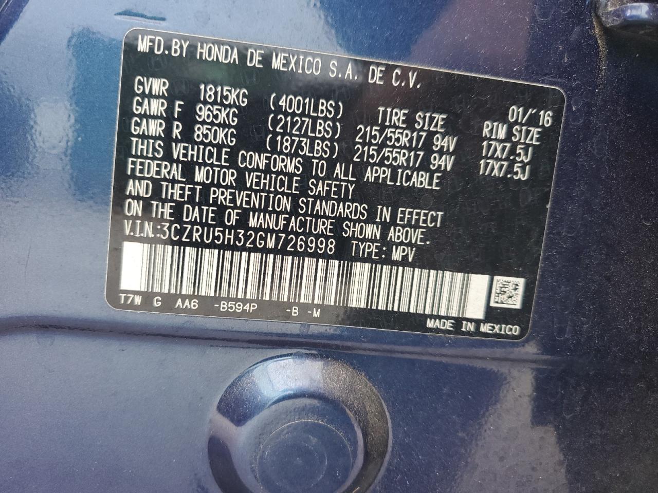 2016 Honda HR-V - Image 12