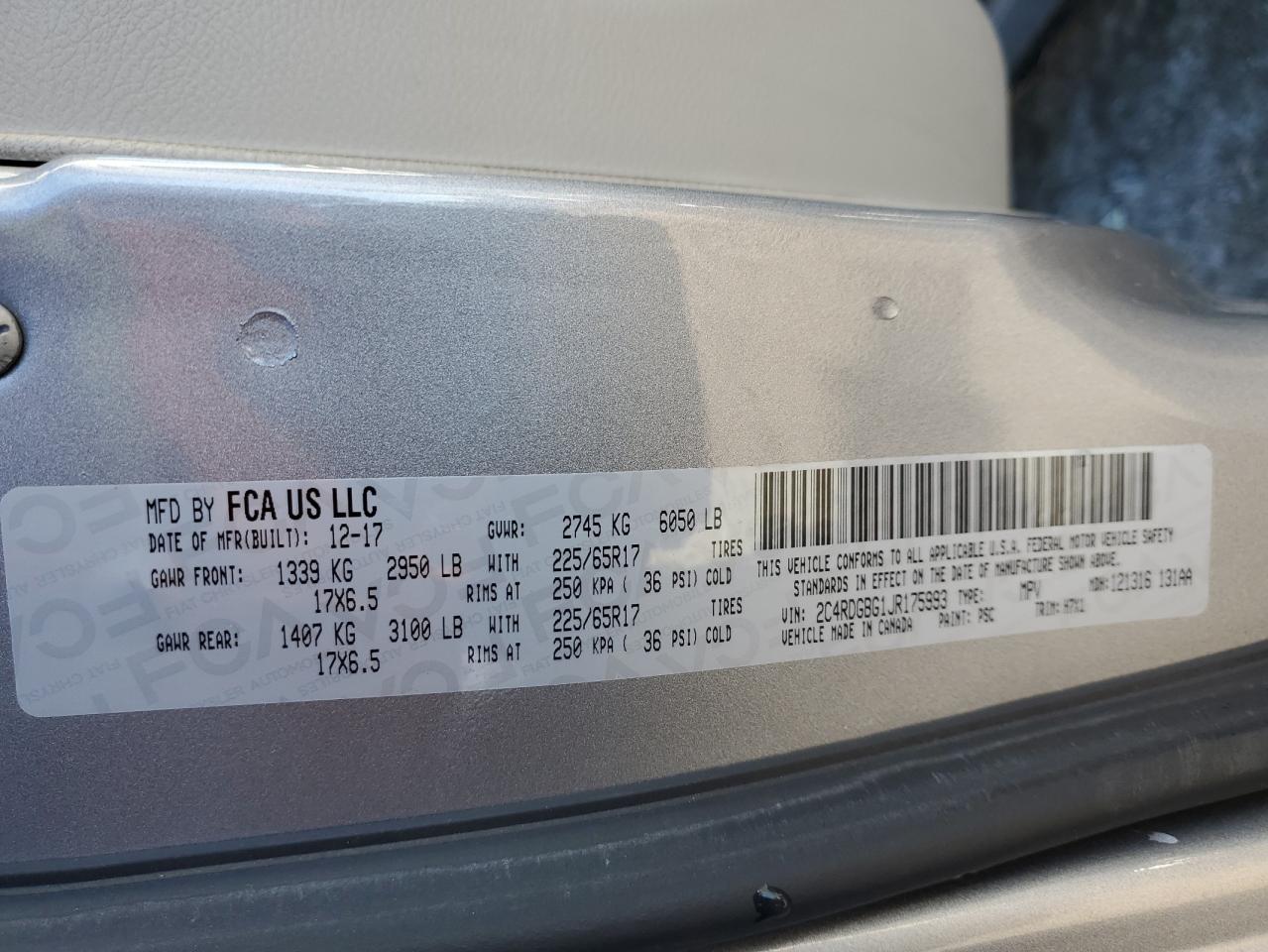 2018 Dodge Caravan - Image 14