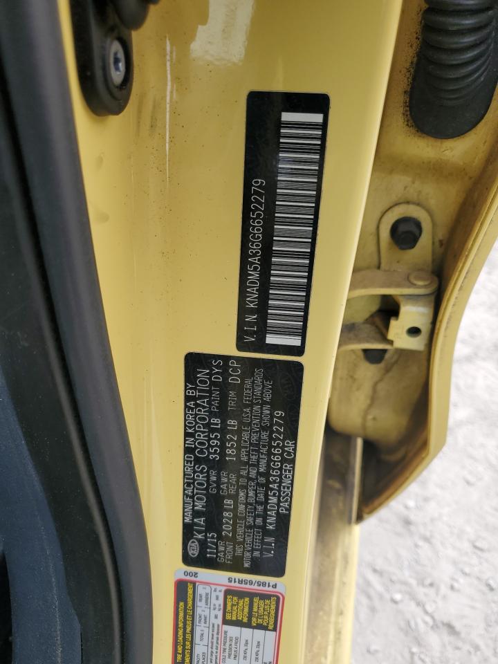 VIN KNADM5A36G6652279 2016 KIA RIO no.14