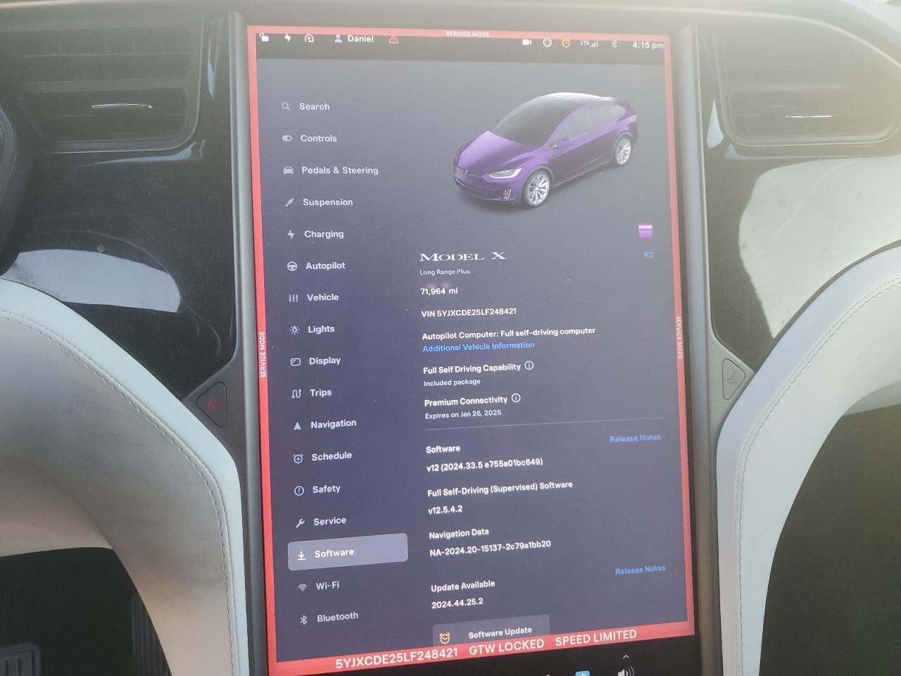 2020 Tesla Model X VIN: 5YJXCDE25LF248421 Lot: 89010875