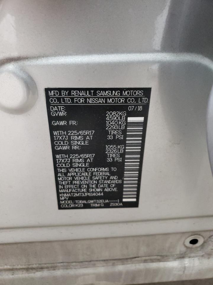 KNMAT2MT3JP614044 Nissan Rogue 2018. Фото: 12