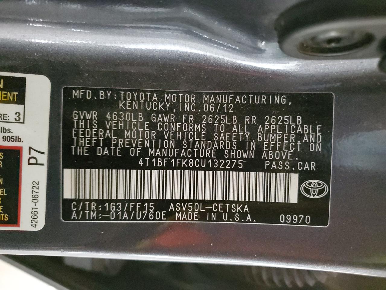 2012 Toyota Camry - Image 12