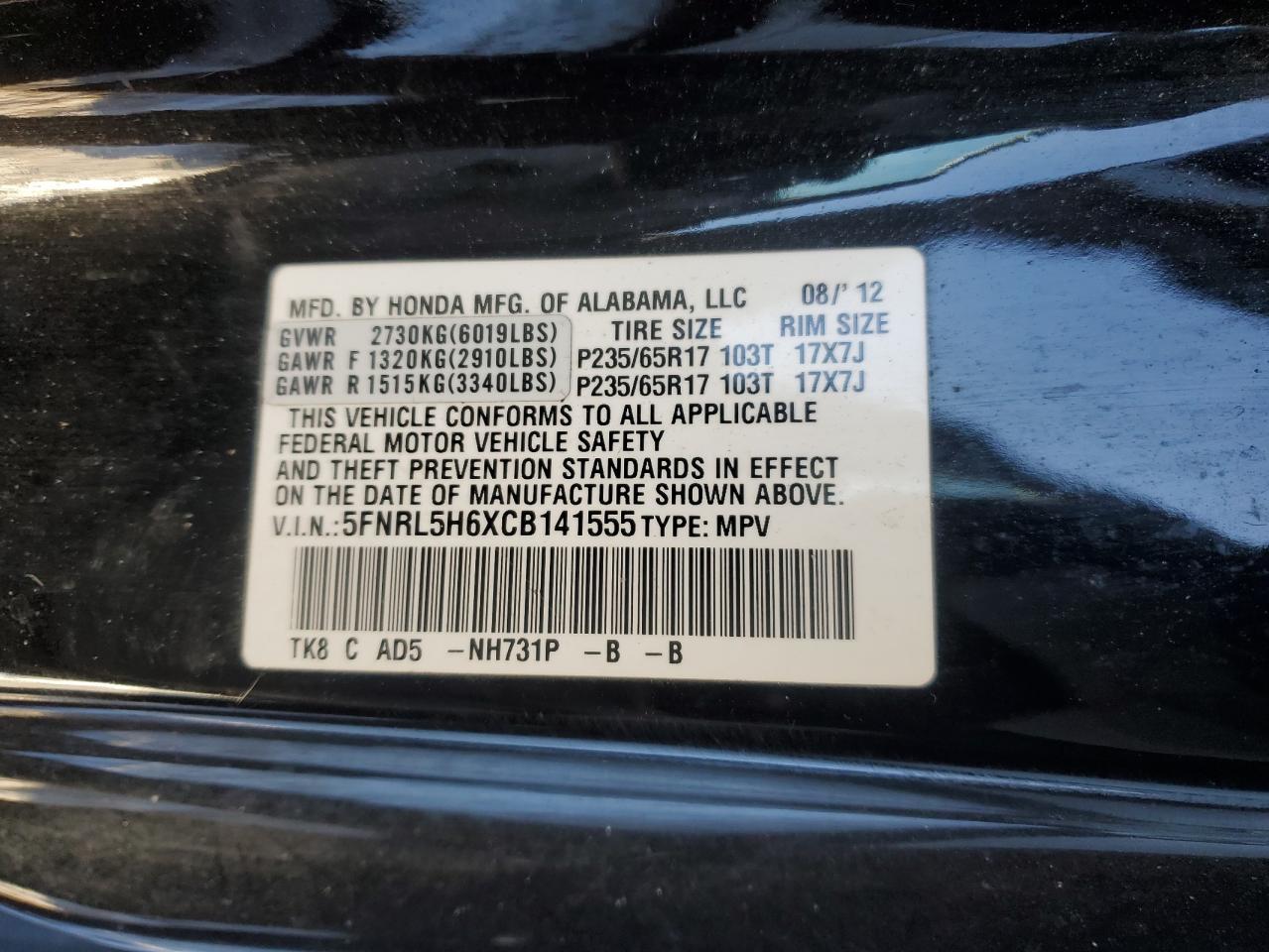 2012 Honda Odyssey - Image 13