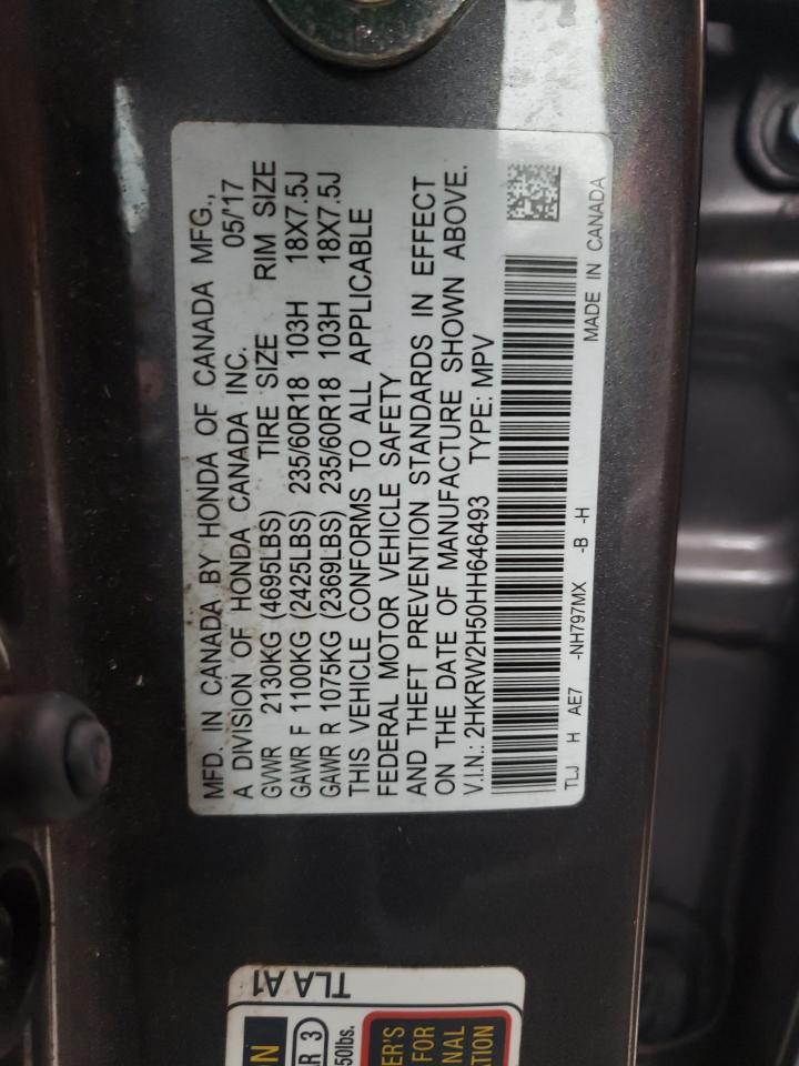 VIN 2HKRW2H50HH646493 2017 HONDA CRV no.12