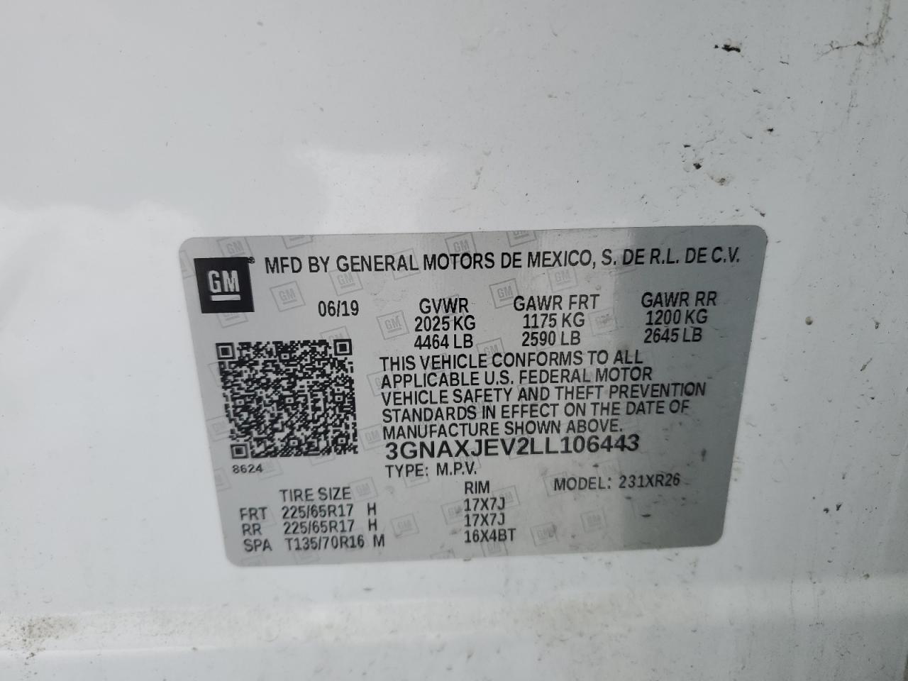 VIN 3GNAXJEV2LL106443 2020 CHEVROLET EQUINOX no.13