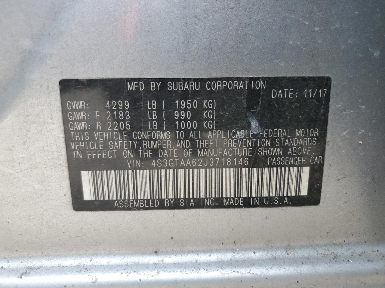 2018 Subaru Impreza - Image 12
