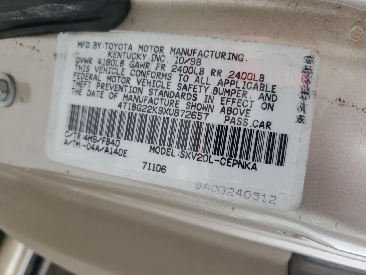 1999 Toyota Camry - Image 12