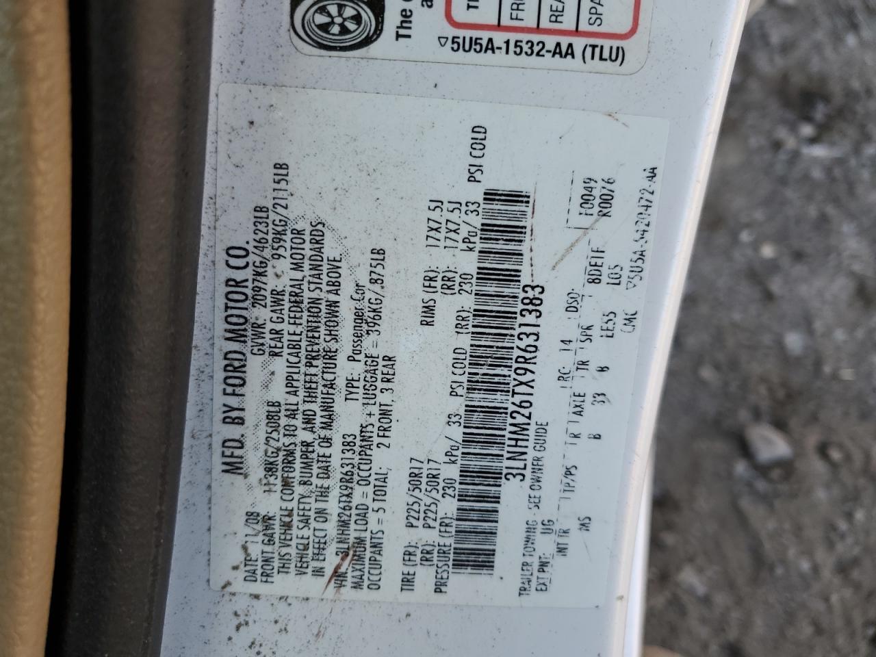 2009 Lincoln MKZ - Image 14