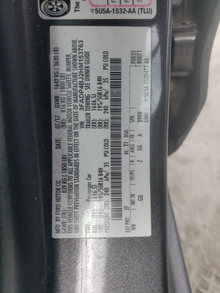 3FADP4BJ2HM153763 FORD FIESTA 2017