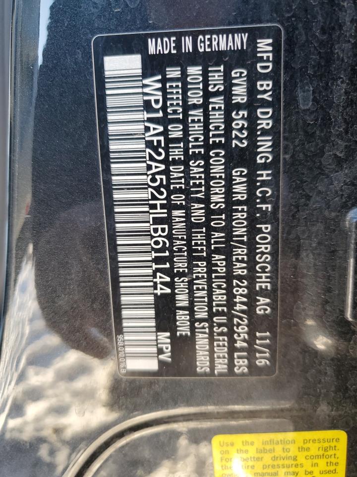 2017 Porsche Macan Turbo VIN: WP1AF2A52HLB61144 Lot: 42358875