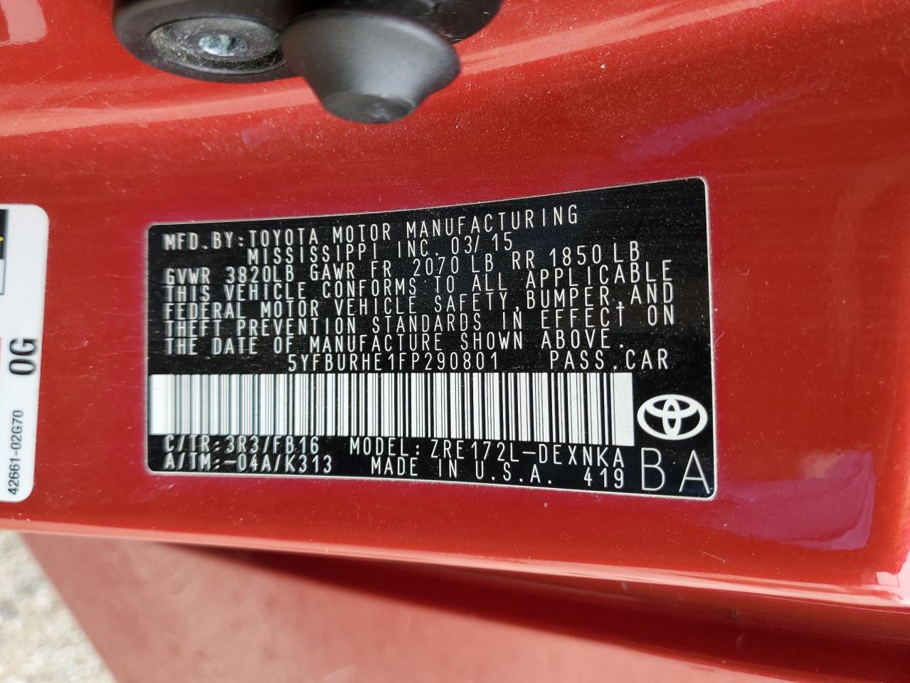2015 Toyota Corolla - Image 12