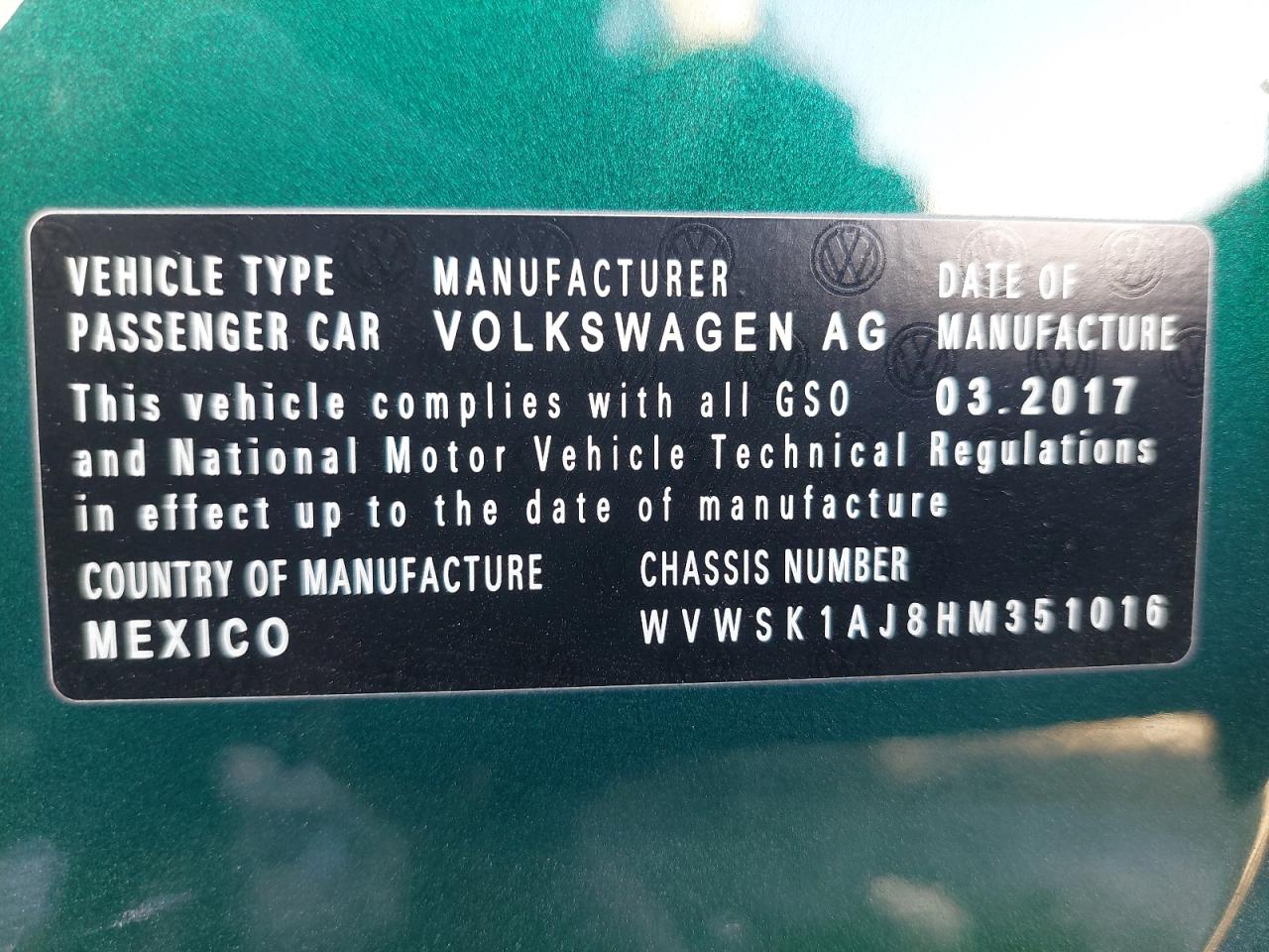 WVWSK1AJ8HM351016 - 2017 Volkswagen JETTA - #41712715