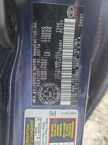 2014 TOYOTA CAMRY L  