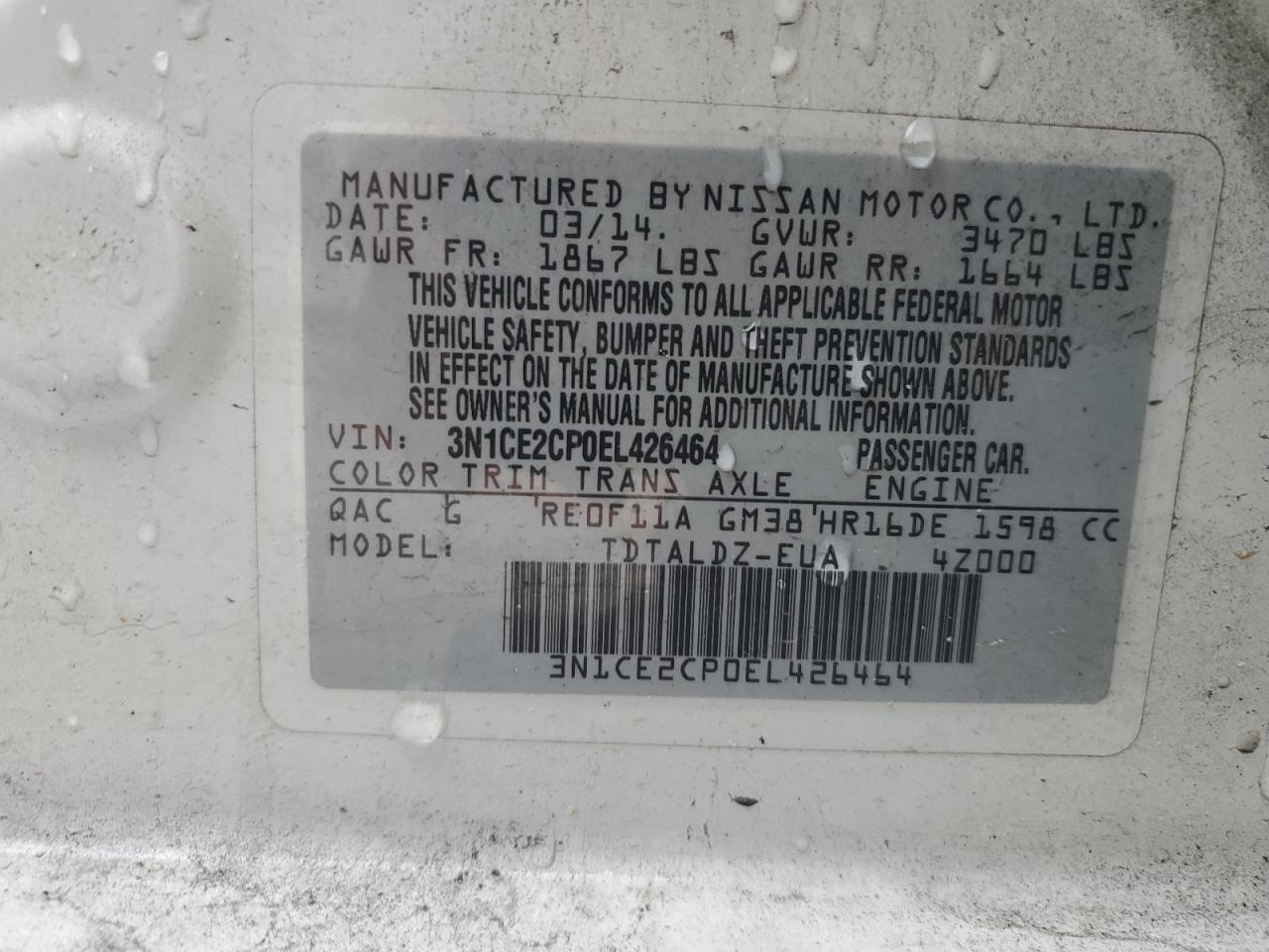 2014 Nissan Versa - Image 13