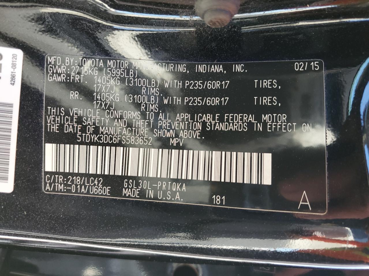 2015 Toyota Sienna - Image 13