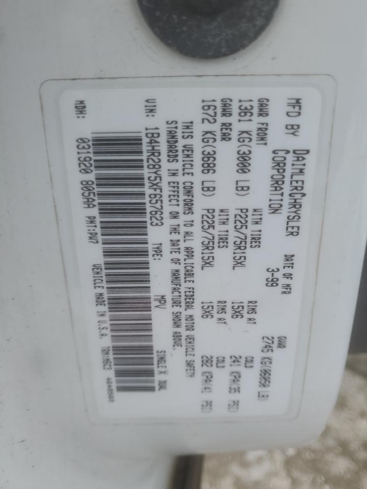 1999 Dodge Durango VIN: 1B4HR28Y5XF657623 Lot: 44129125