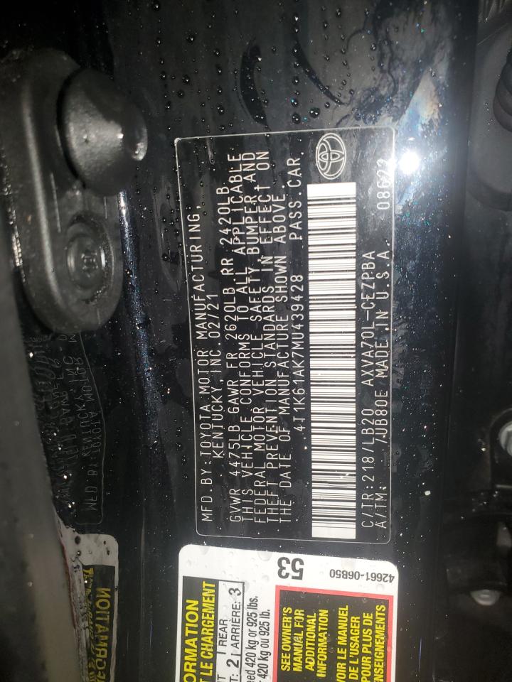 4T1K61AK7MU439428 2021 TOYOTA CAMRY - Image 13