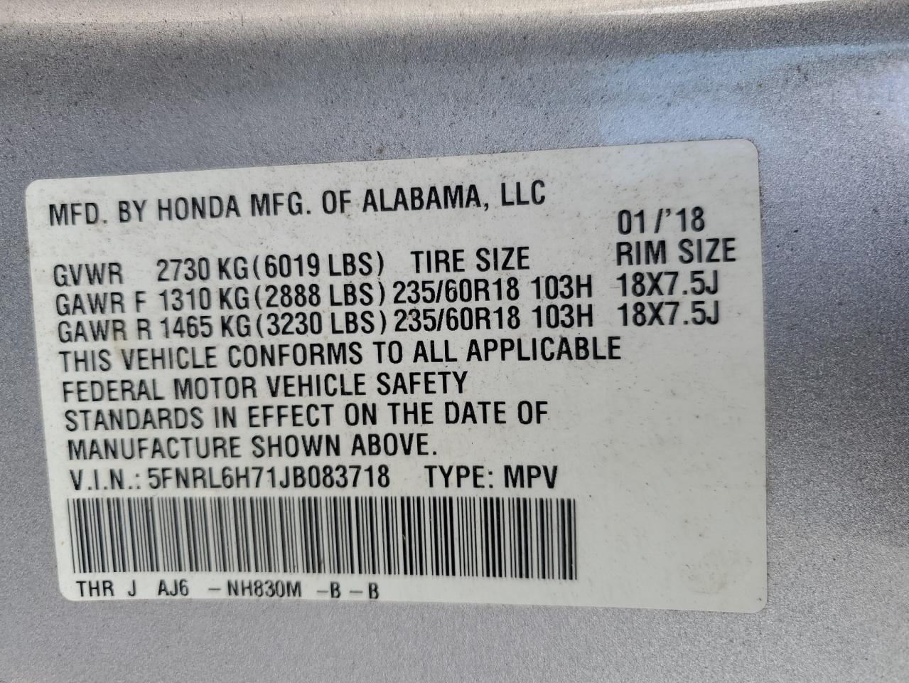 2018 Honda Odyssey - Image 14
