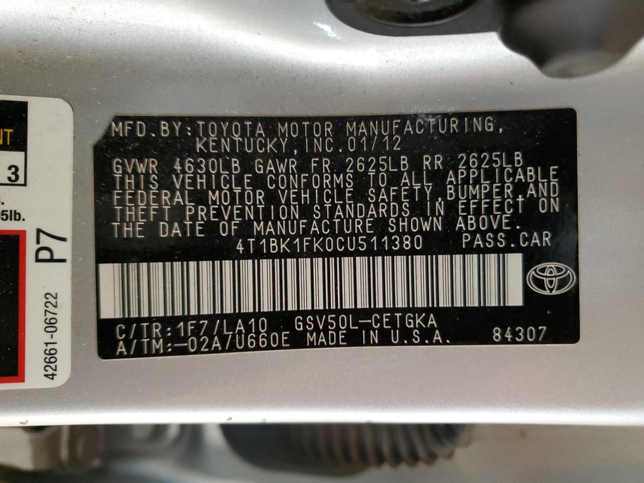 2012 Toyota Camry - Image 14