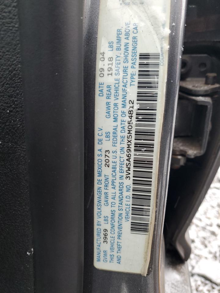 2005 Volkswagen Jetta Gls VIN: 3VWSA69MX5M054812 Lot: 41462615