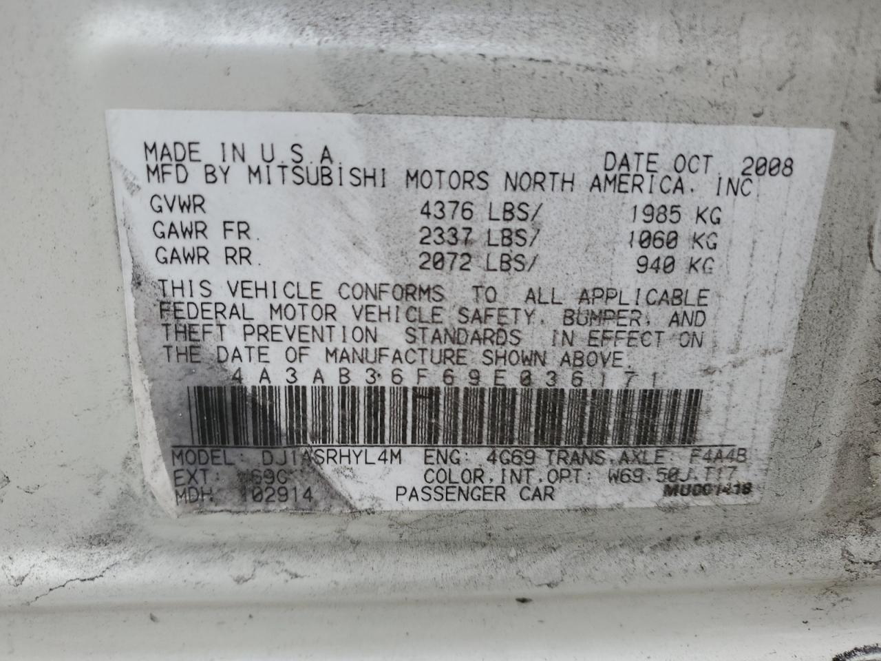 2009 Mitsubishi Galant - Image 12