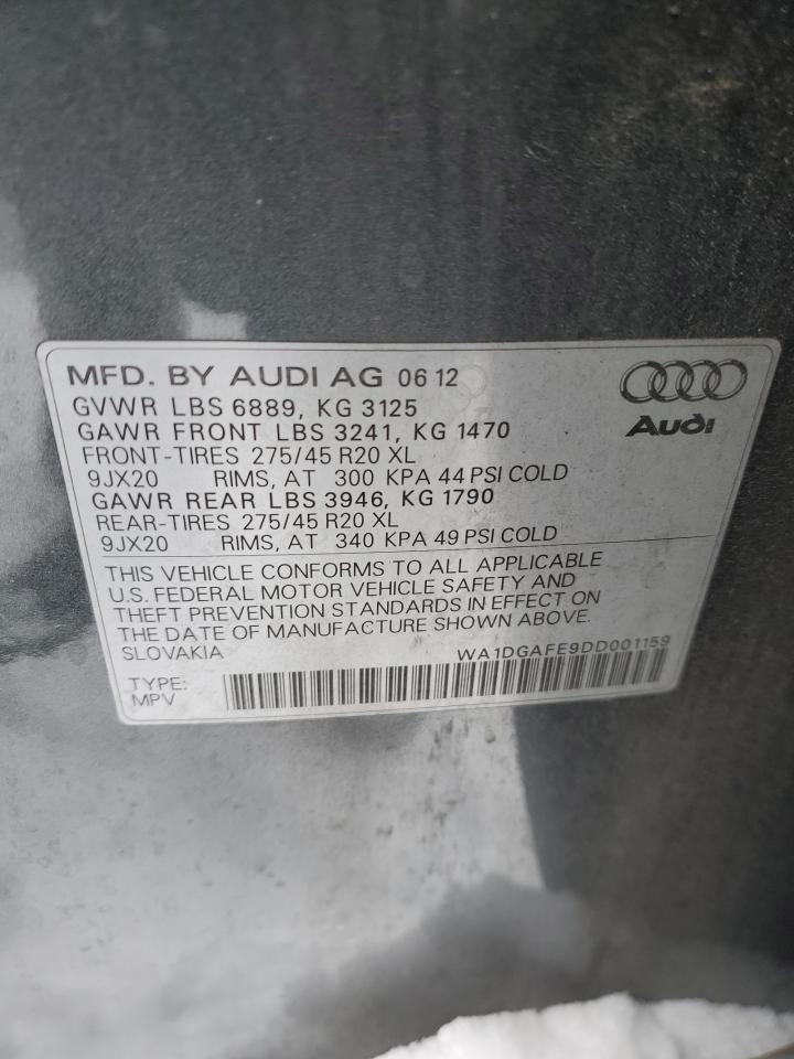 VIN WA1DGAFE9DD001159 2013 AUDI Q7 no.13