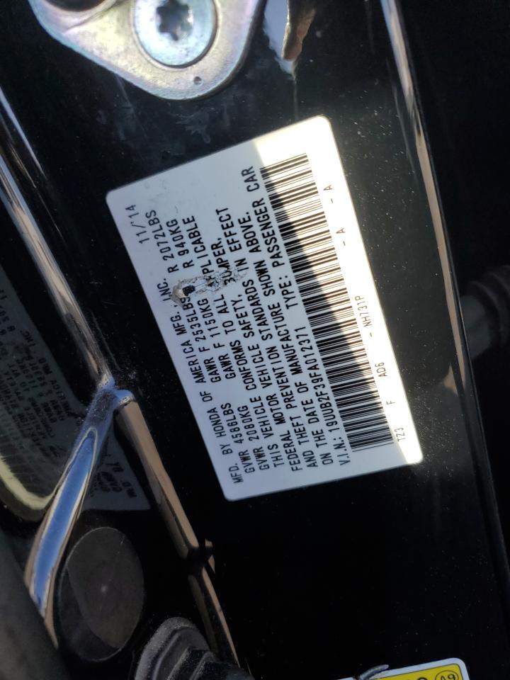 VIN 19UUB2F39FA012371 2015 ACURA TLX no.12