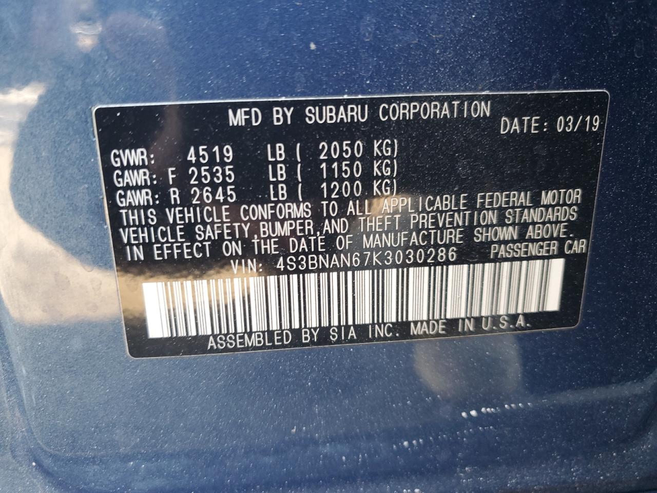 2019 Subaru Legacy - Image 12