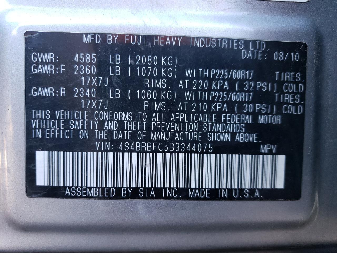 2011 Subaru Outback - Image 13