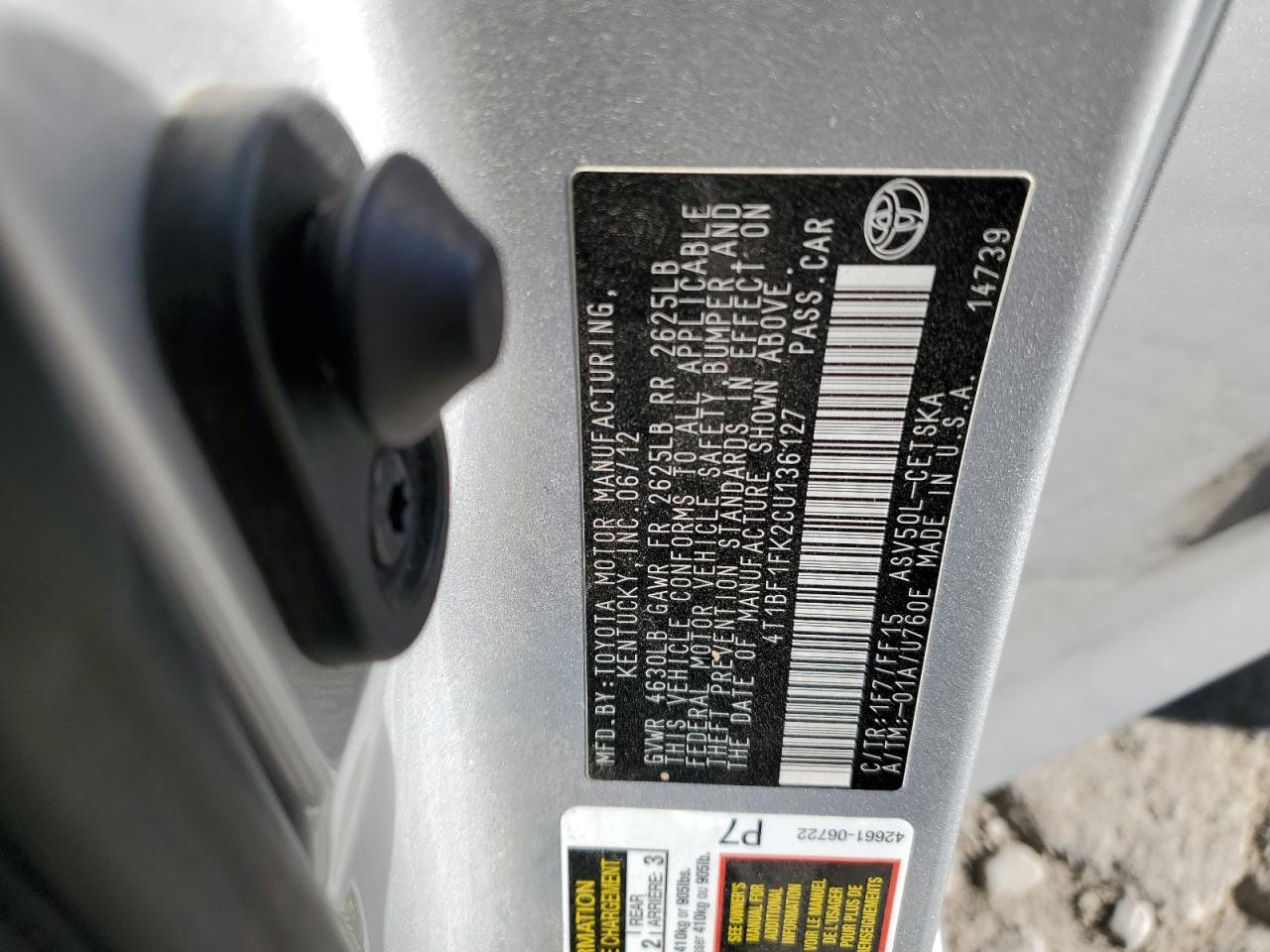 2012 Toyota Camry - Image 12