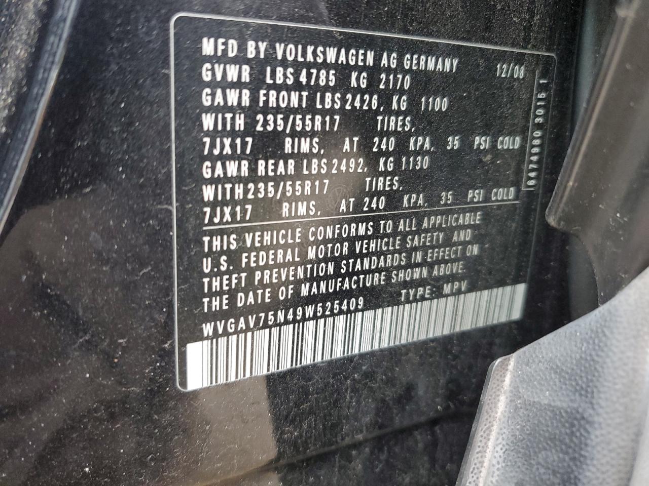 2009 Volkswagen Tiguan - Image 12