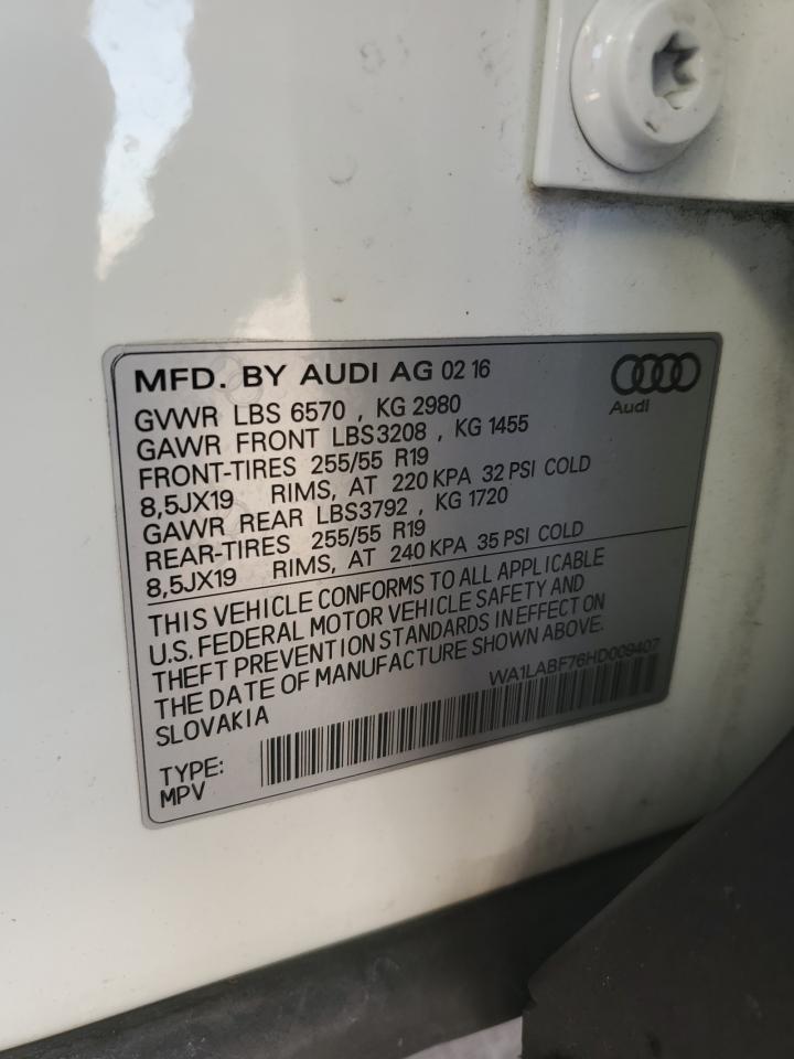 VIN WA1LABF76HD009407 2017 AUDI Q7 no.13