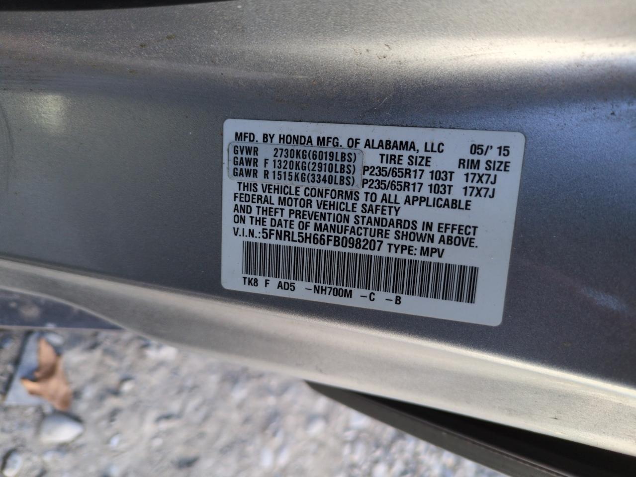 2015 Honda Odyssey - Image 16