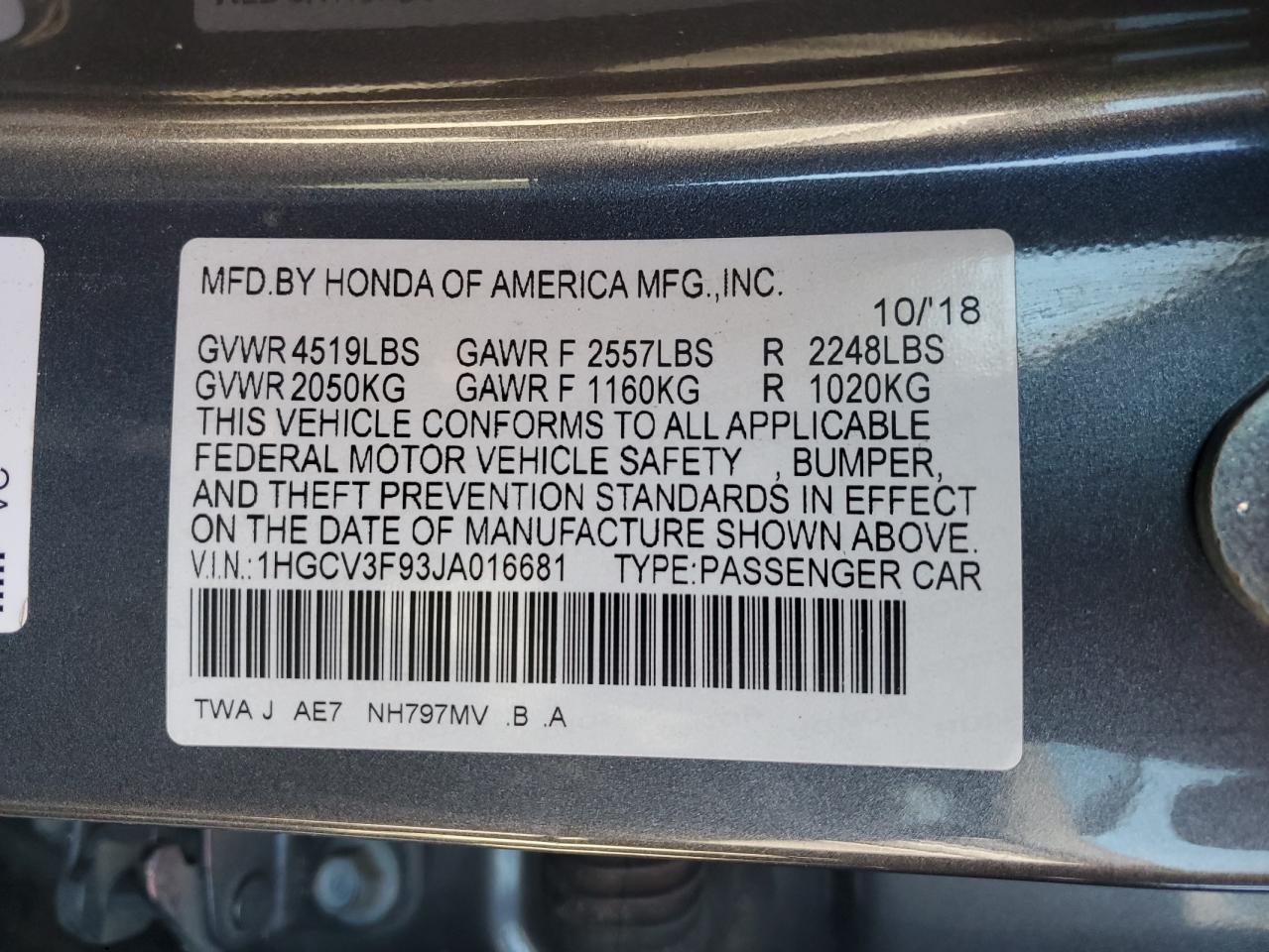 2018 Honda Accord - Image 12