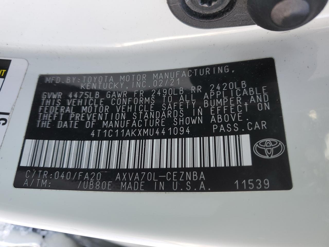 2021 Toyota Camry - Image 14