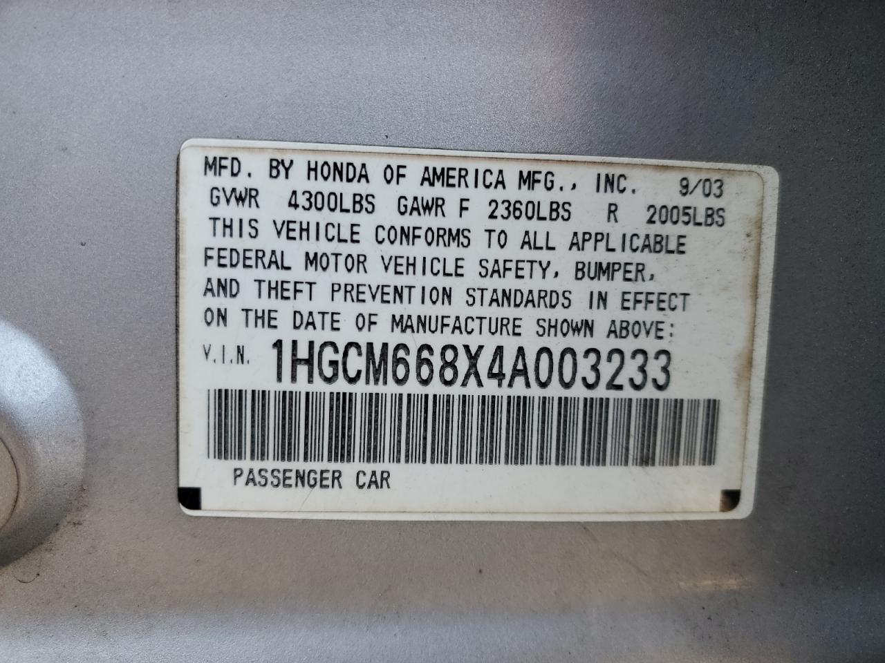 2004 Honda Accord - Image 12