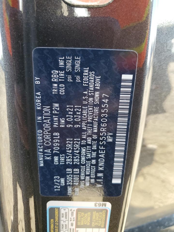 2024 Kia Ev9 Gt Line VIN: KNDAEFS55R6035547 Lot: 89186815