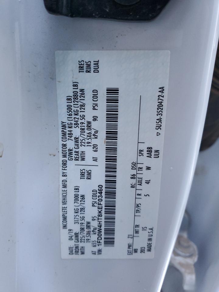 2019 Ford F450 Super Duty VIN: 1FD0W4HT8KEF03460 Lot: 42420095