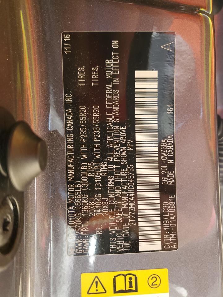 2017 Lexus Rx 350 Base VIN: 2T2ZZMCA4HC045755 Lot: 89013725