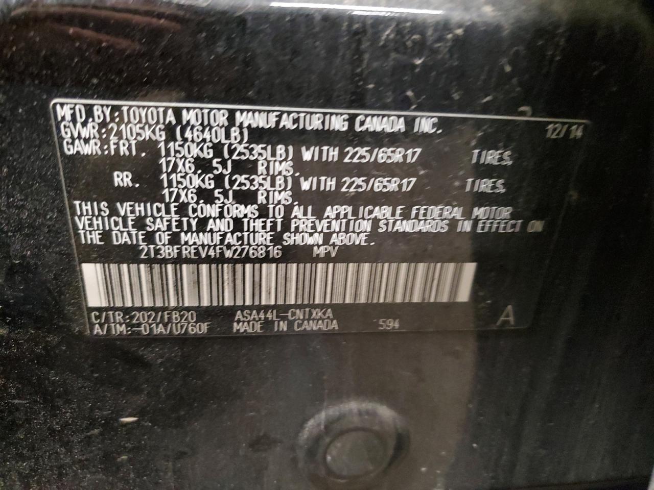 2015 Toyota RAV 4 - Image 13