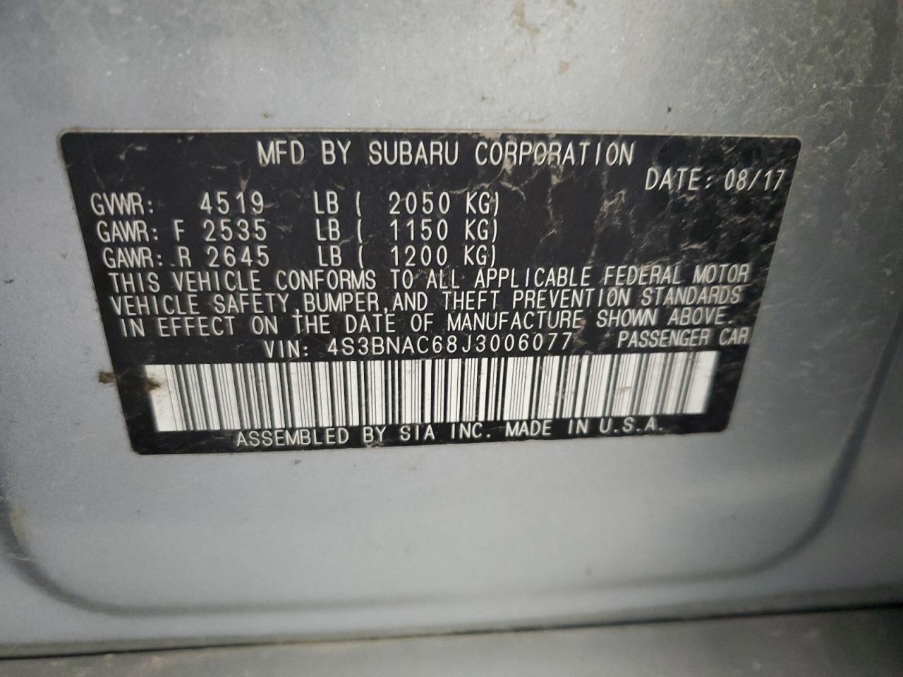 2018 Subaru Legacy - Image 12