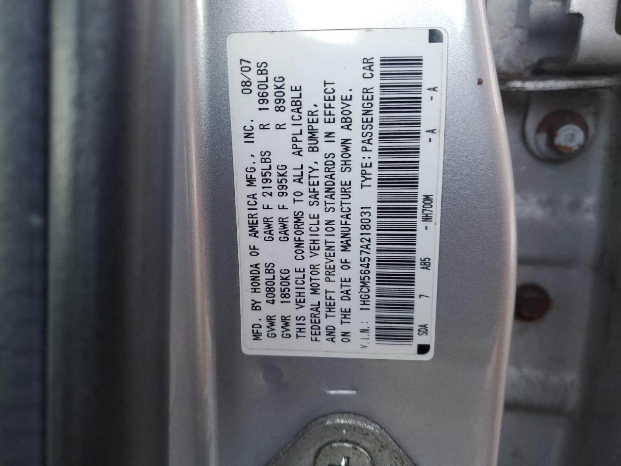 2007 Honda Accord - Image 14