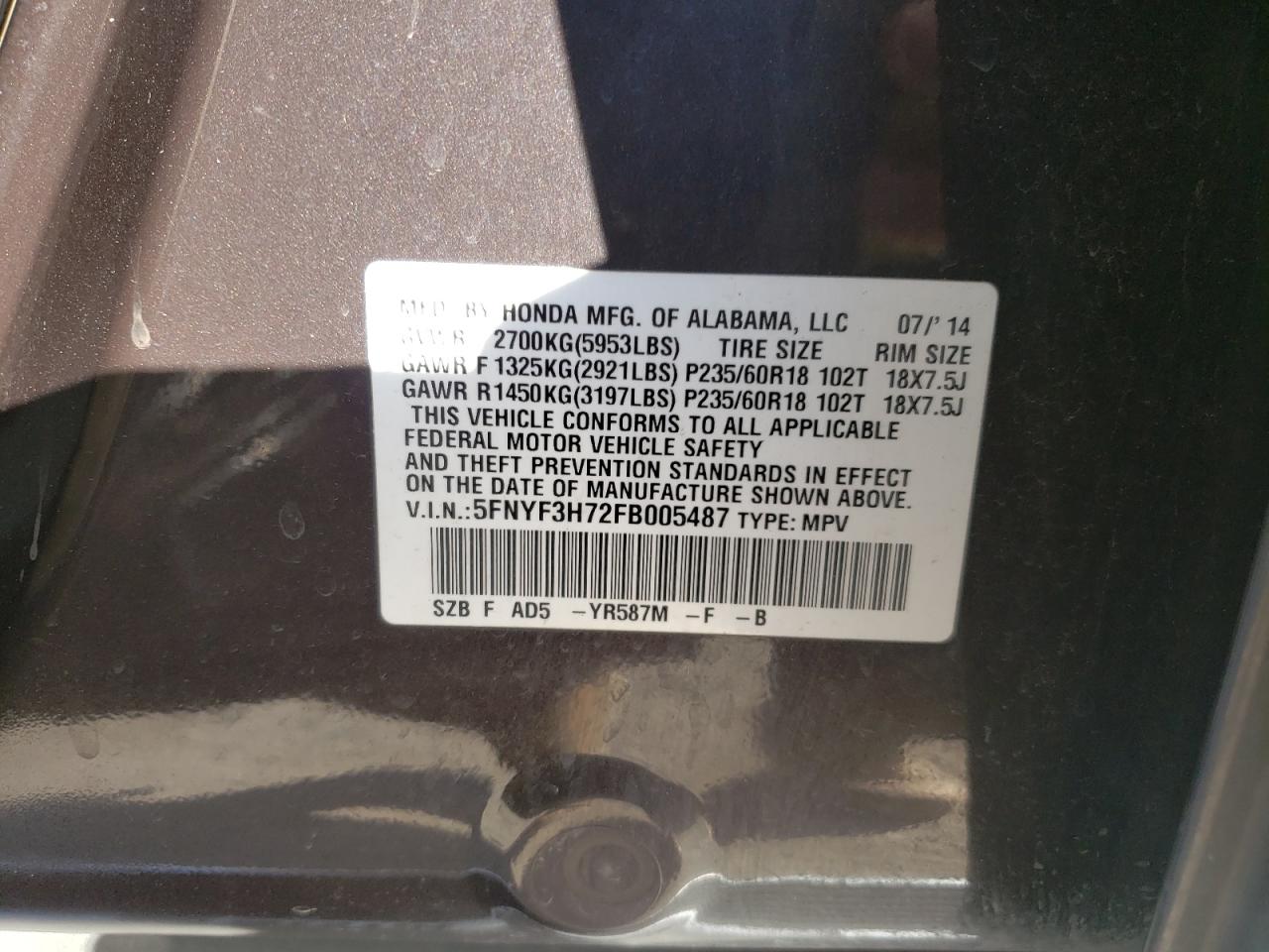 2015 Honda Pilot - Image 13