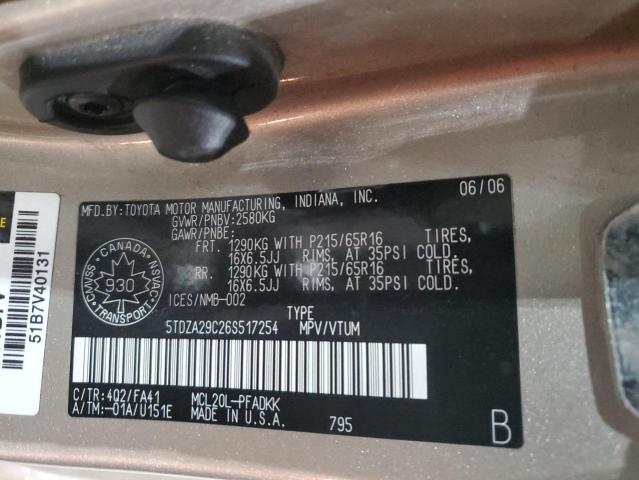 2006 TOYOTA SIENNA CE
