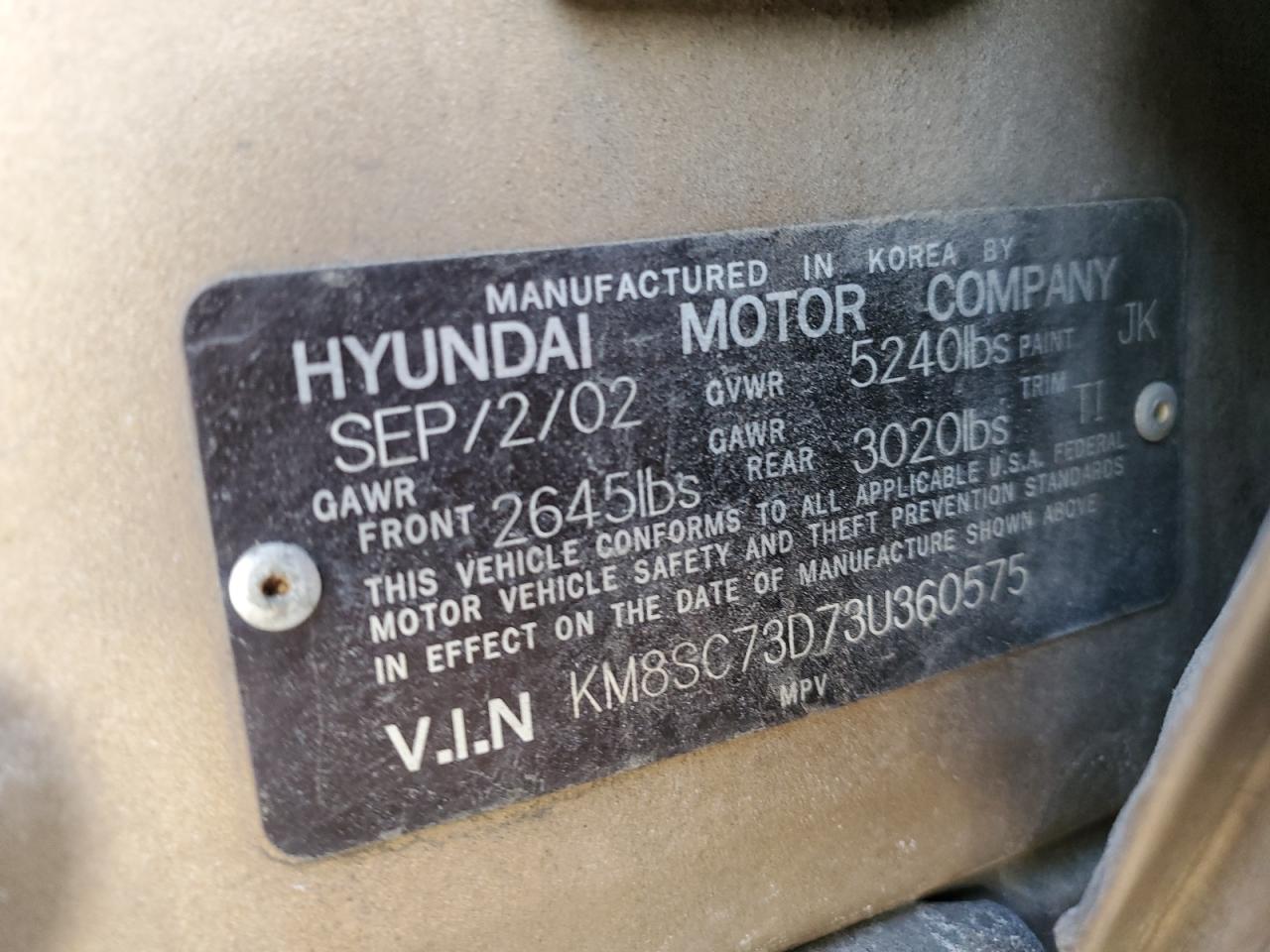 2003 Hyundai Santa Fe - Image 12