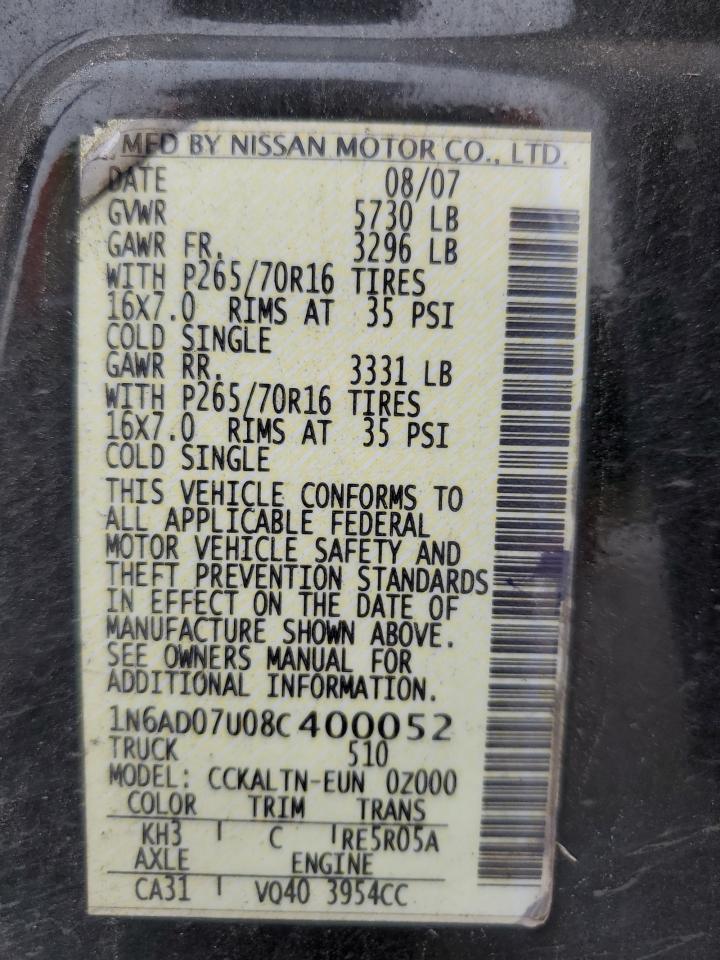 2008 Nissan Navara (Frontier) - Image 12