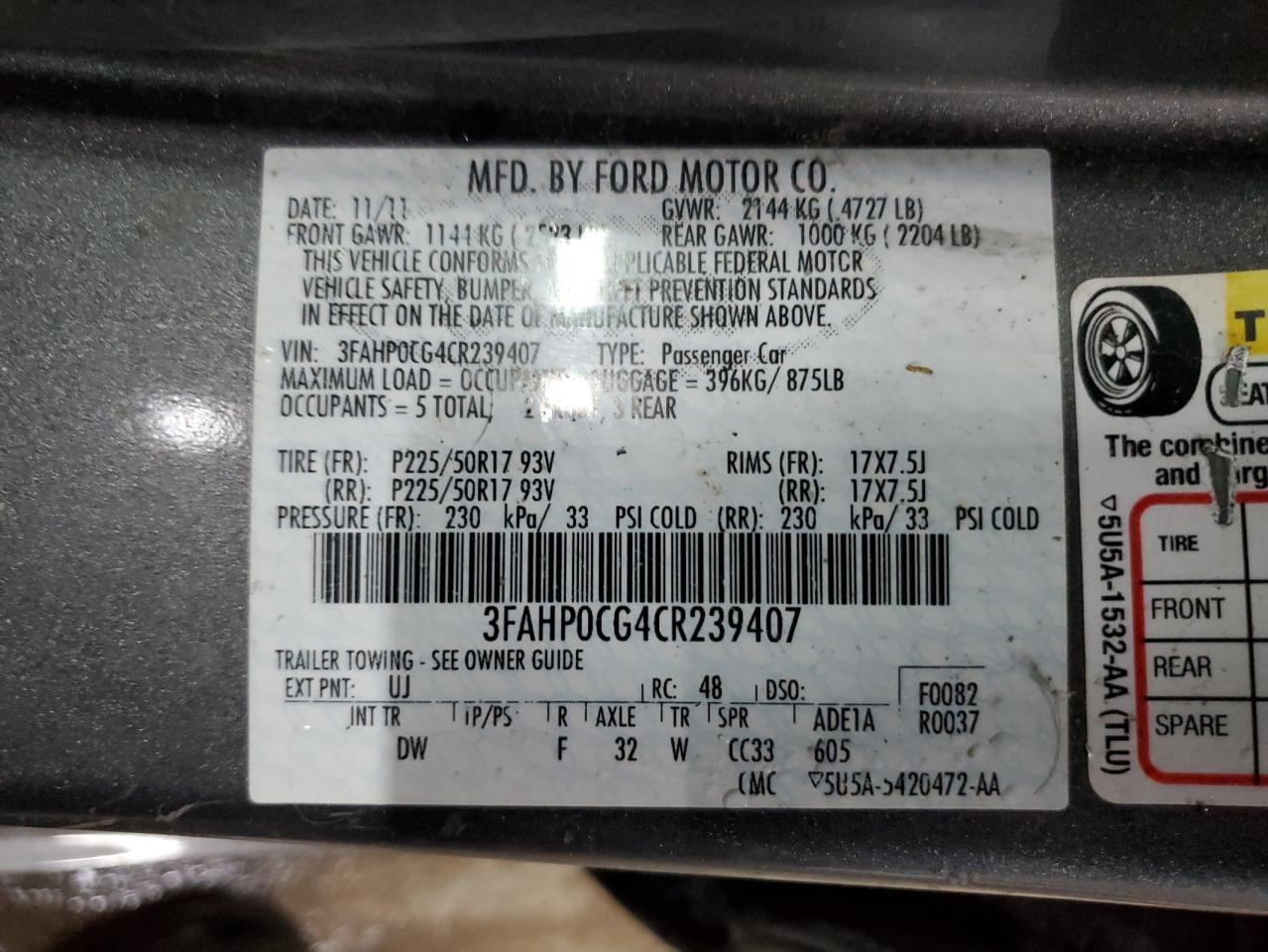 2012 Ford Fusion - Image 12