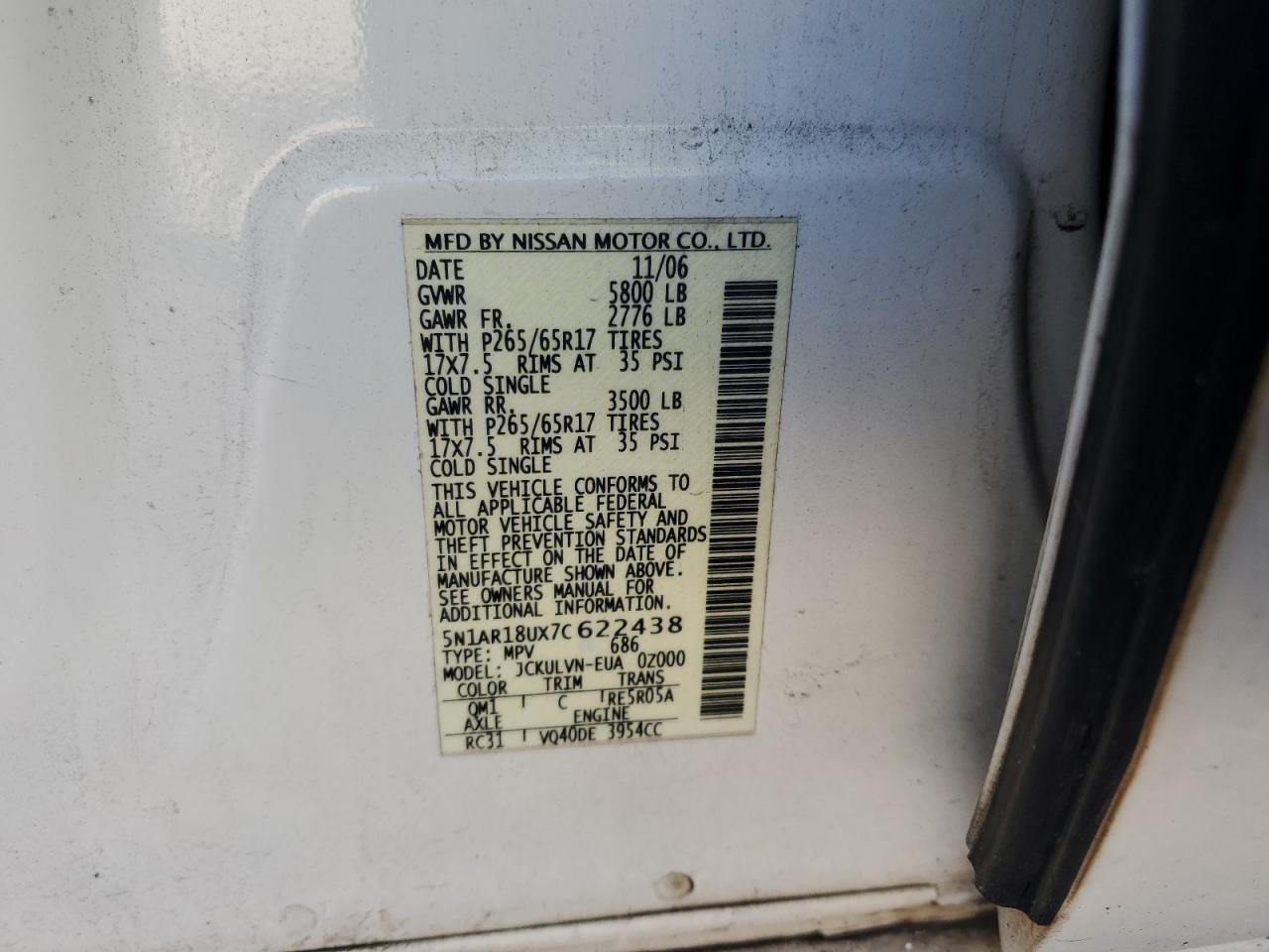 2007 Nissan Pathfinder - Image 13